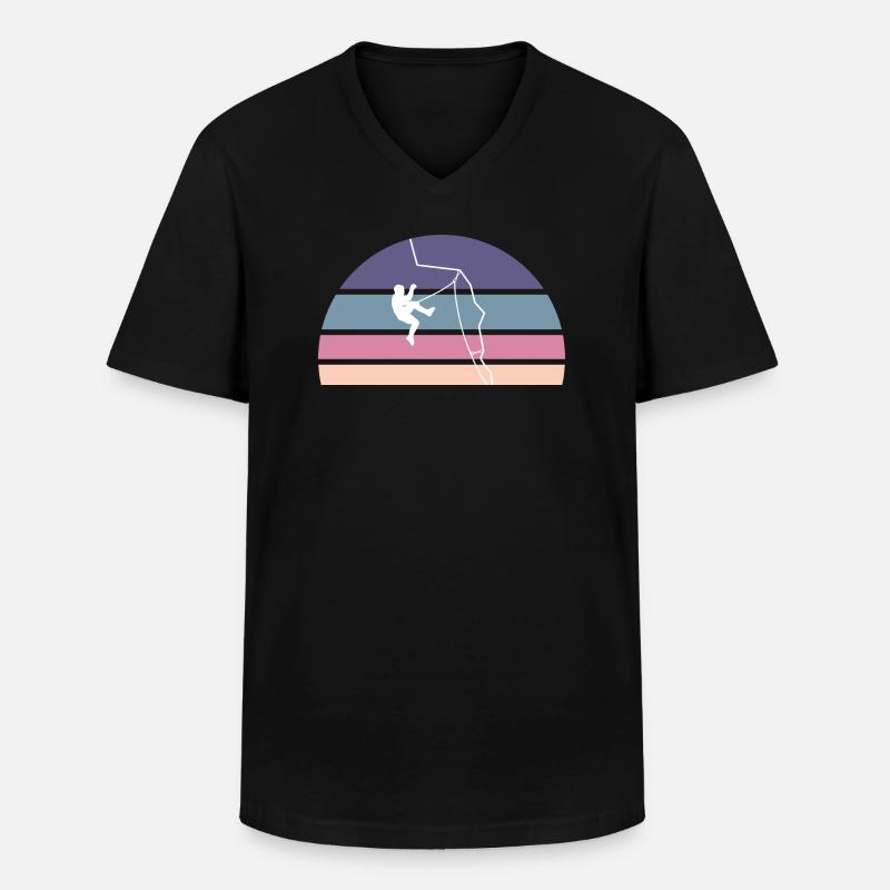 Sturz ins Leere - Männer-T-Shirt mit V-Ausschnitt - Schwarz