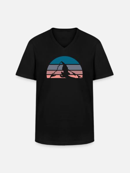 Matterhorn in colour - Men's V-Neck T-Shirt - black
