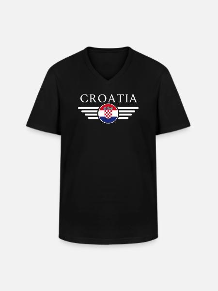 I love Croatia - Men's V-Neck T-Shirt - black