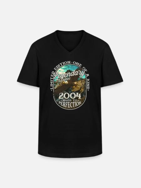 Legendary since 2004 - Men's V-Neck T-Shirt - black