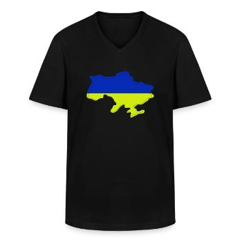 Ukraine - Männer-T-Shirt mit V-Ausschnitt - Schwarz - Vorne - AI Model Male 178 dark (178cm)