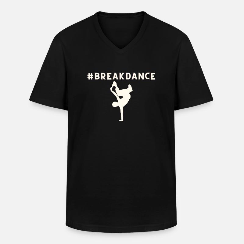 Breakdance - Männer-T-Shirt mit V-Ausschnitt - Schwarz