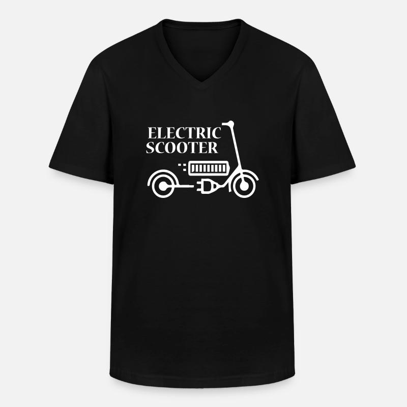 E-Scooter Roller - Männer-T-Shirt mit V-Ausschnitt - Schwarz