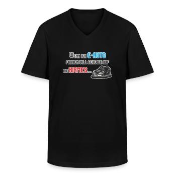 E-Auto, Autoscooter, Kirmes - Männer-T-Shirt mit V-Ausschnitt - Schwarz - Vorne - AI Model Male 178 dark (178cm)