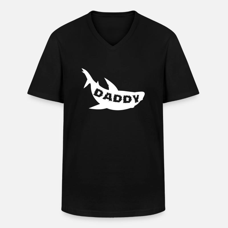 Daddy - Männer-T-Shirt mit V-Ausschnitt - Schwarz