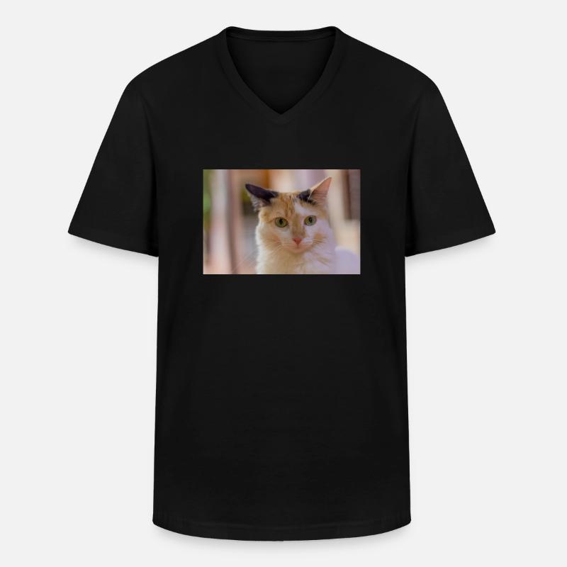 Die Katze - Männer-T-Shirt mit V-Ausschnitt - Schwarz