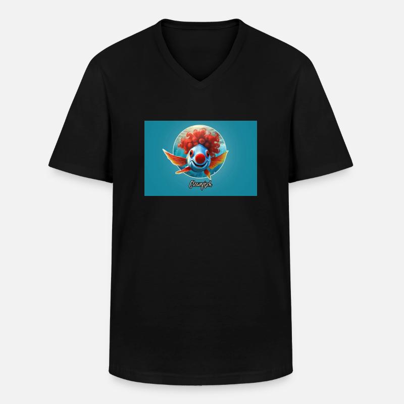 Pun ambiguous german expression - Clownfisch - Männer-T-Shirt mit V-Ausschnitt - Schwarz
