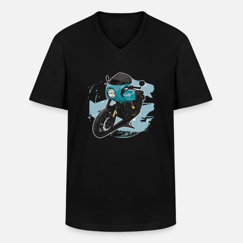 Bobber // Custom // Motorrad - Männer-T-Shirt mit V-Ausschnitt - Schwarz