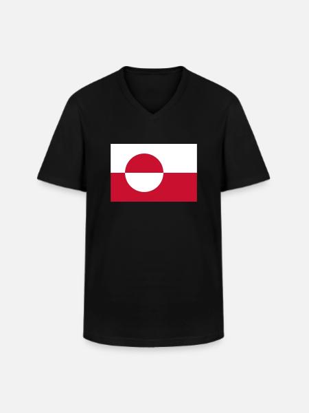 Greenland - Men's V-Neck T-Shirt - black