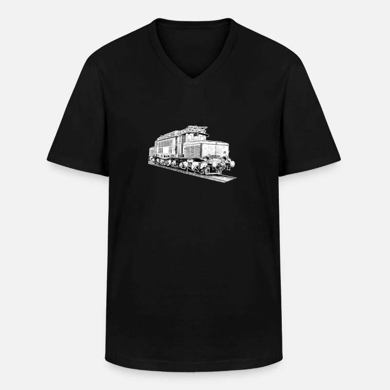 Elok BR 254 059 - T-shirt col V Homme - noir