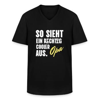 Opa Liebe Großvater Geschenke zum Geburtstag - Männer-T-Shirt mit V-Ausschnitt - Schwarz - Vorne - AI Model Male 178 dark (178cm)