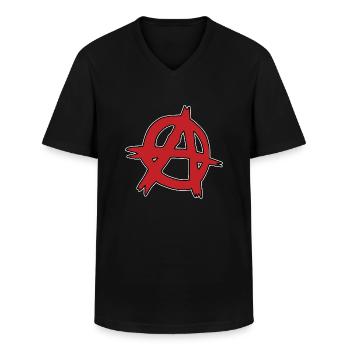 Anarchie - Männer-T-Shirt mit V-Ausschnitt - Schwarz - Vorne - AI Model Male 178 dark (178cm)