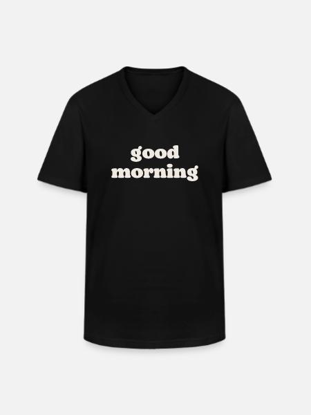 Bonjour - T-shirt col V Homme - noir