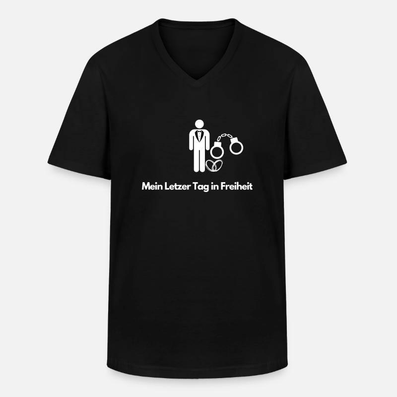 Junggesellen Abend - Männer-T-Shirt mit V-Ausschnitt - Schwarz