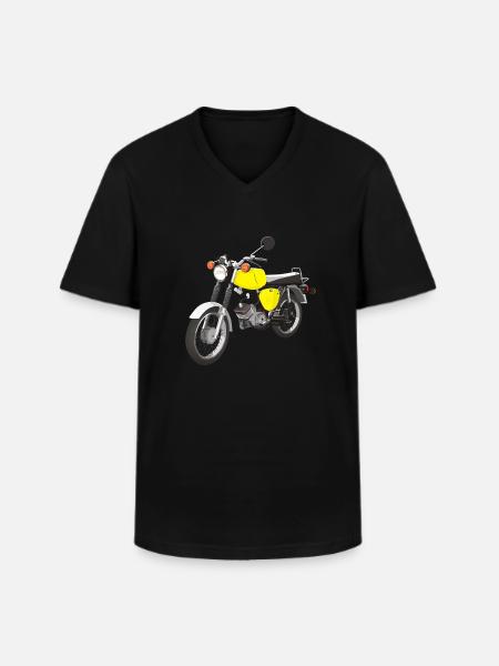 S50 jaune - T-shirt col V Homme - noir