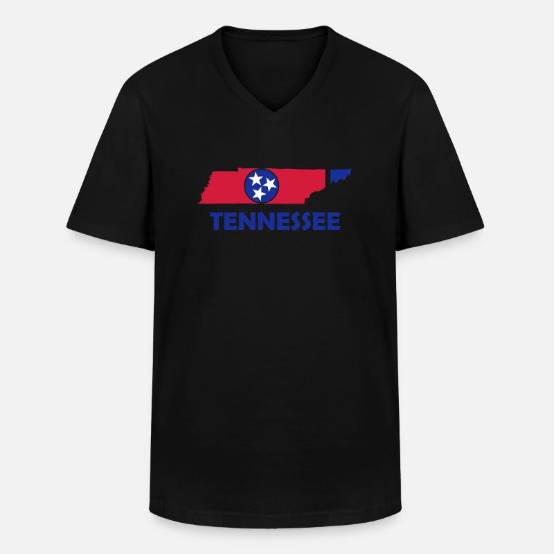 Tennessee - Männer-T-Shirt mit V-Ausschnitt - Schwarz