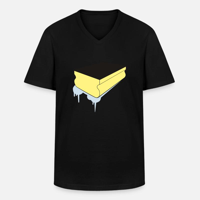 clean_schwamm - Männer-T-Shirt mit V-Ausschnitt - Schwarz