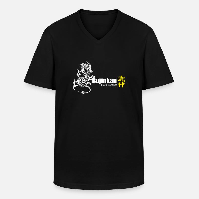 Drache Bujinkan Ninjutsu - Männer-T-Shirt mit V-Ausschnitt - Schwarz
