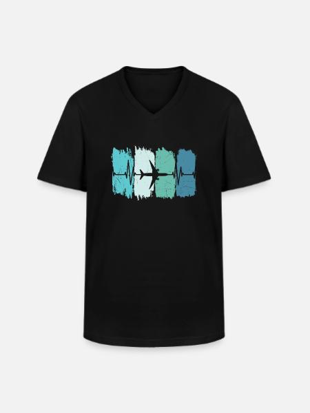 Pilot Funny saying pilot - Men's V-Neck T-Shirt - black