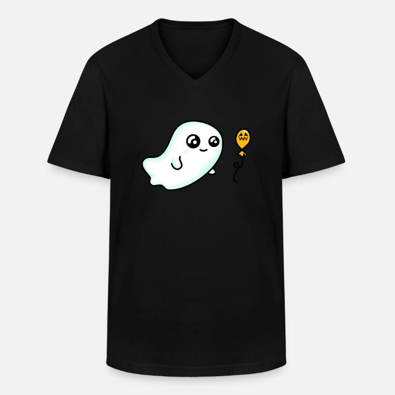 FANTOM KAWAII - Männer-T-Shirt mit V-Ausschnitt - Schwarz
