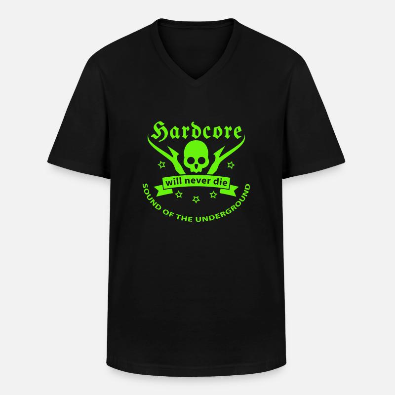 techno - Männer-T-Shirt mit V-Ausschnitt - Schwarz
