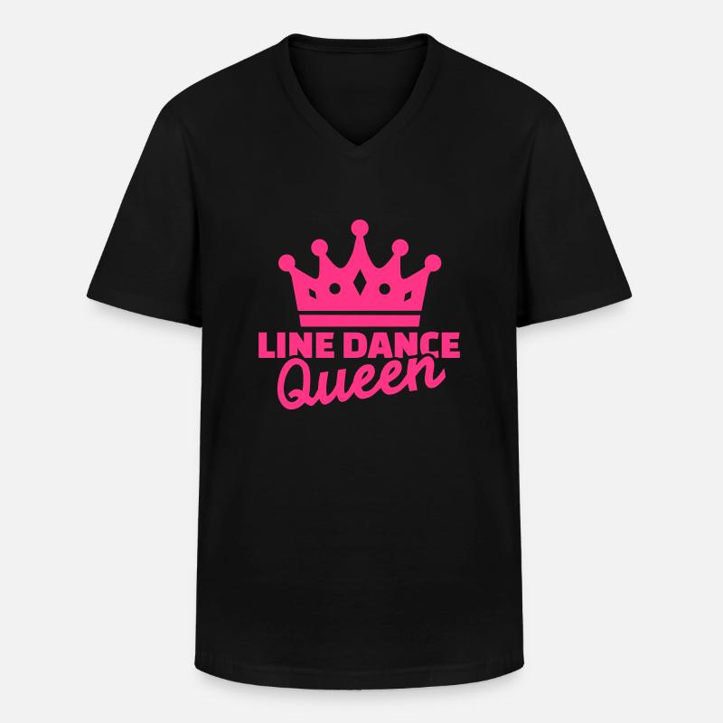 Line dance - Männer-T-Shirt mit V-Ausschnitt - Schwarz