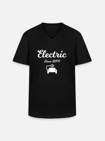 Always electric - Men's V-Neck T-Shirt - black