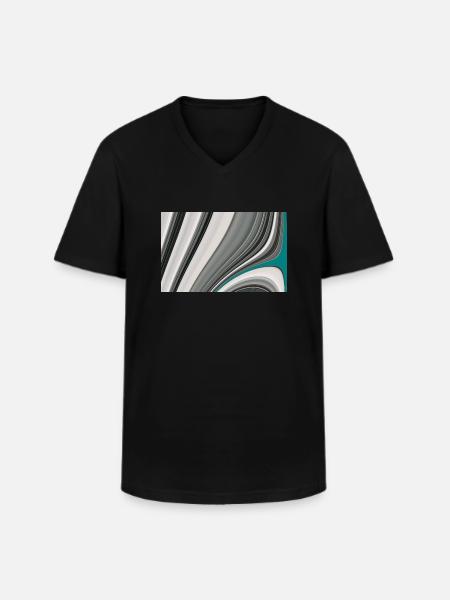 un ending skyline - T-shirt col V Homme - noir