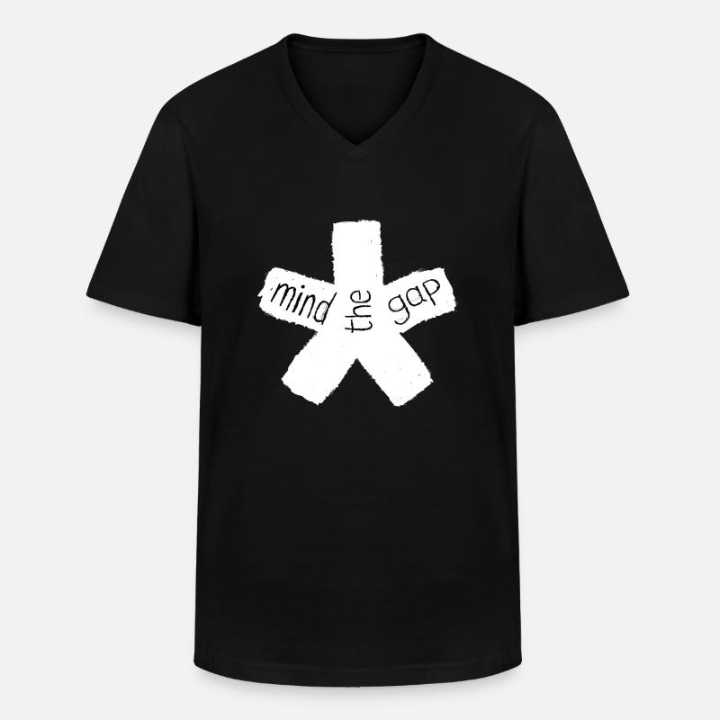 blockedTitle - Männer-T-Shirt mit V-Ausschnitt - Schwarz