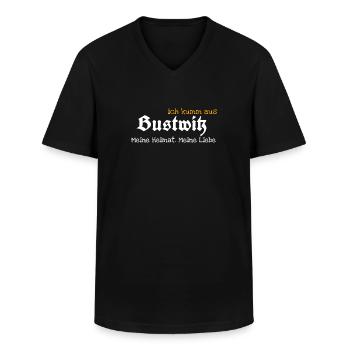 Großpostwitz - Männer-T-Shirt mit V-Ausschnitt - Schwarz - Vorne - AI Model Male 178 dark (178cm)