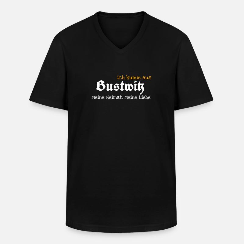 Großpostwitz - Männer-T-Shirt mit V-Ausschnitt - Schwarz