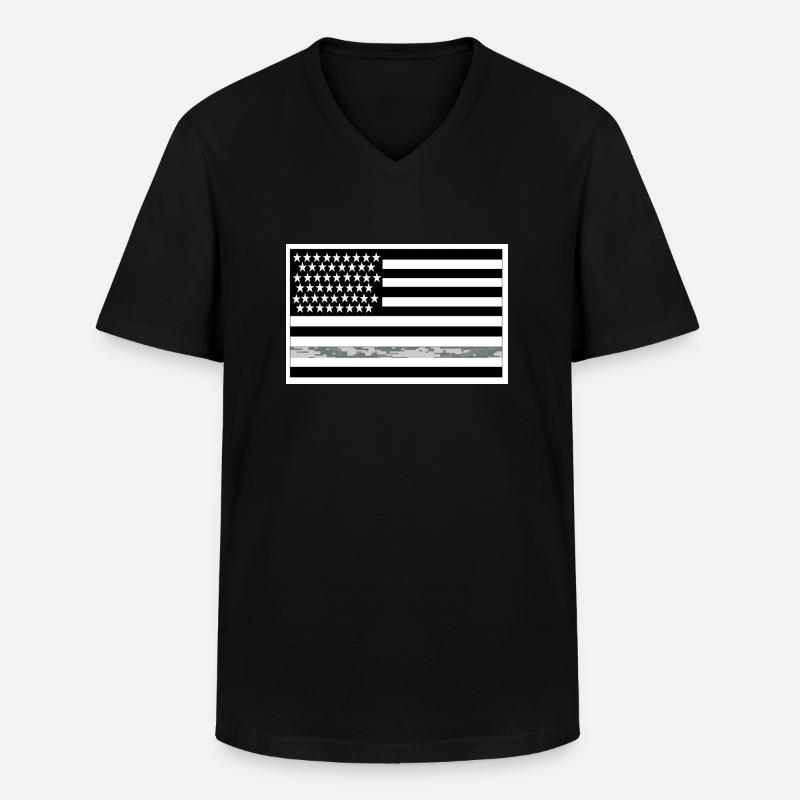 U.S. Flag Luftwaffe - Männer-T-Shirt mit V-Ausschnitt - Schwarz