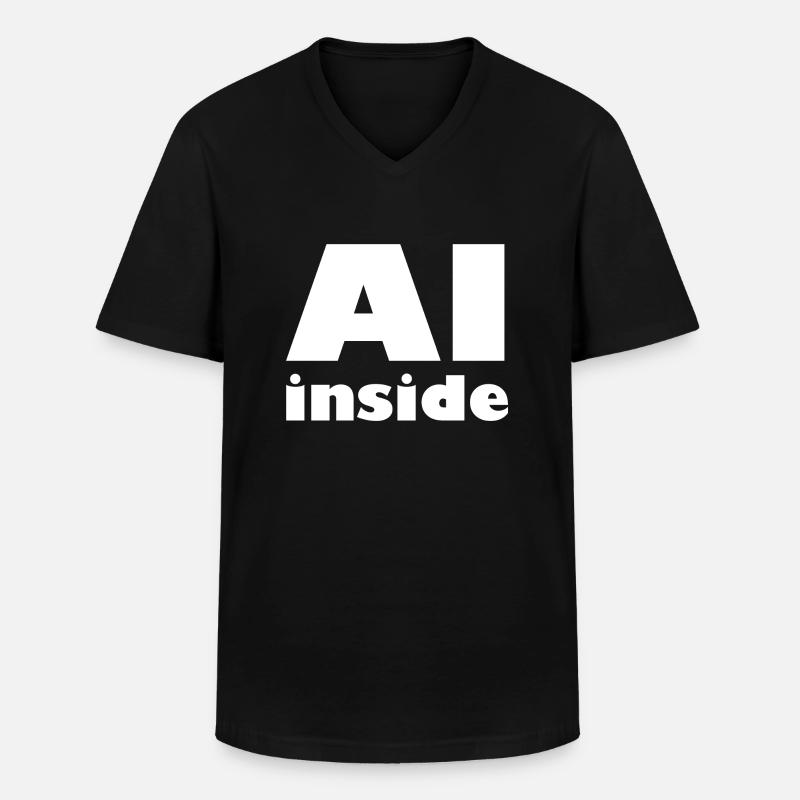 Clever - Männer-T-Shirt mit V-Ausschnitt - Schwarz