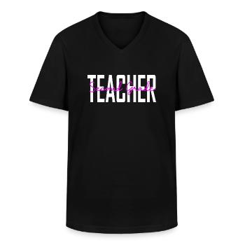 Seventh Grade Teacher Gifts For Teachers - Men's V-Neck T-Shirt - black - Front - AI Model Male 178 dark (178cm)