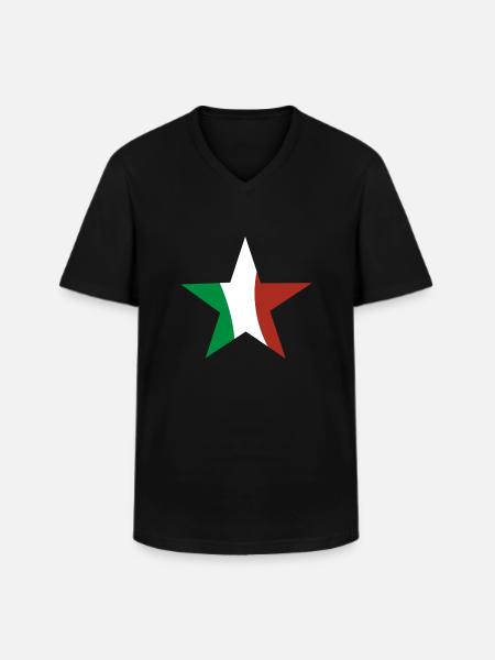 star italy - Men's V-Neck T-Shirt - black