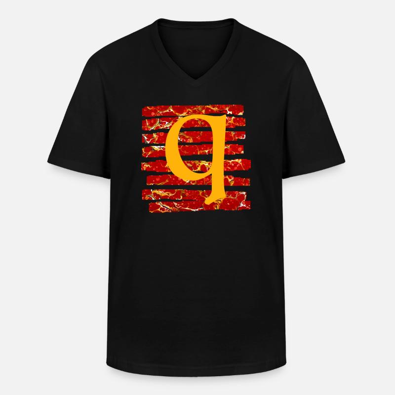 Bande E 232 Q - T-shirt col V Homme - noir