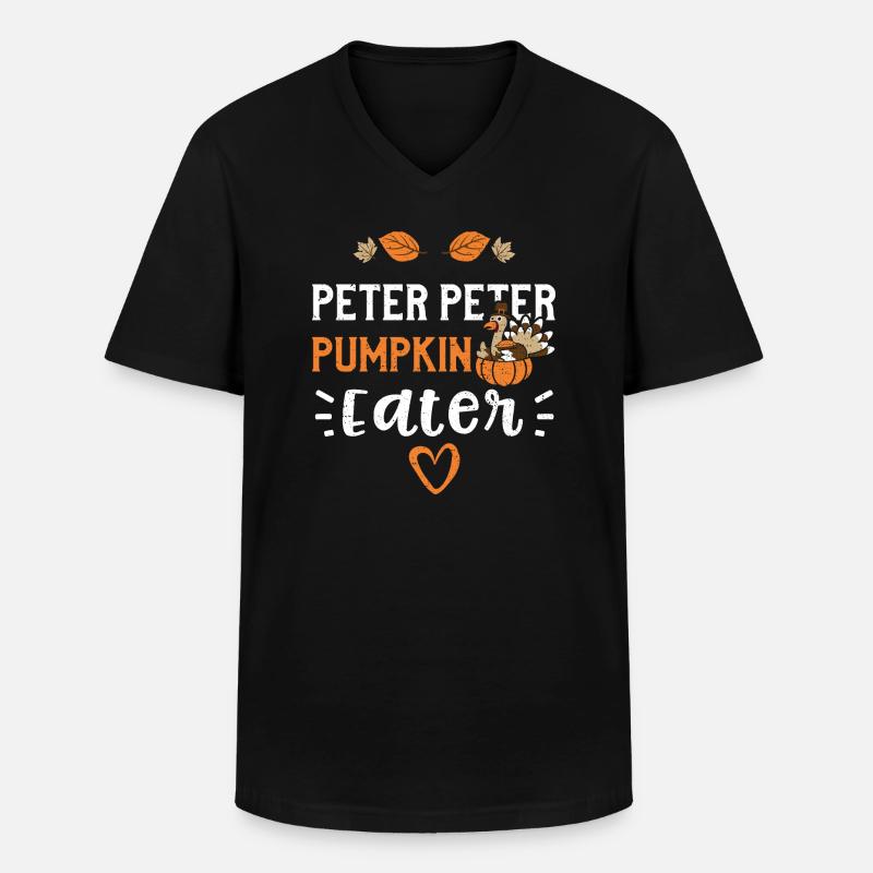 Peter Peter Pumpkin Eater - Men's V-Neck T-Shirt - black
