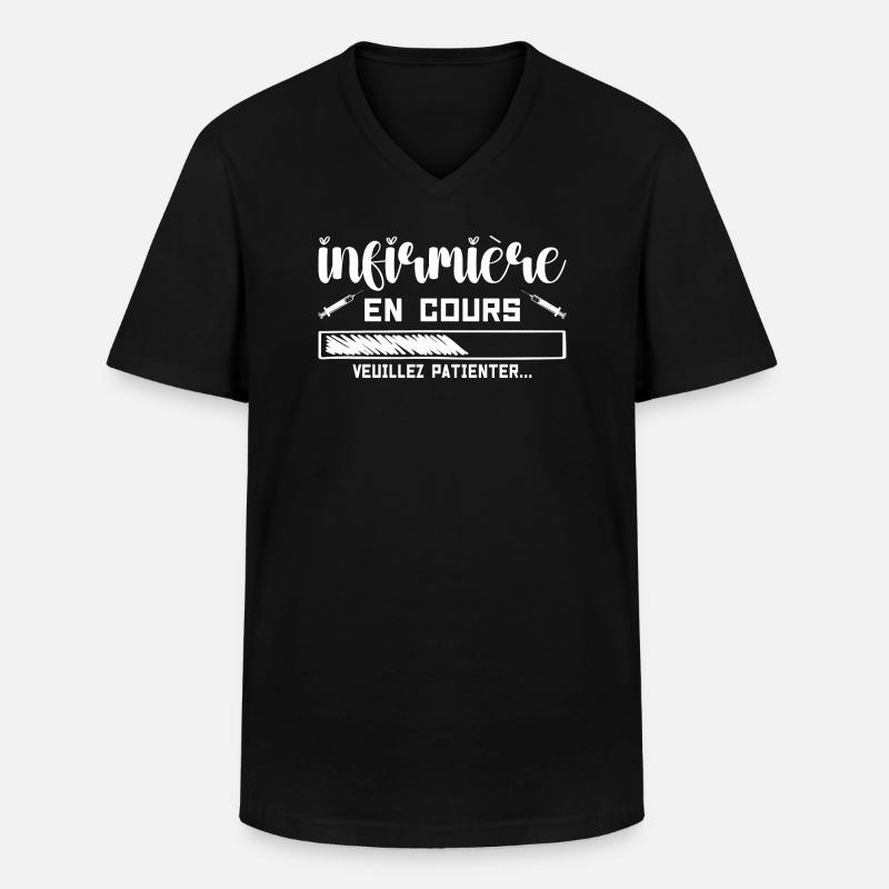 Nurse in progress, please wait - Men's V-Neck T-Shirt - black
