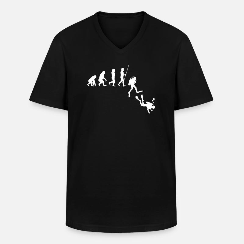Revolution - Männer-T-Shirt mit V-Ausschnitt - Schwarz