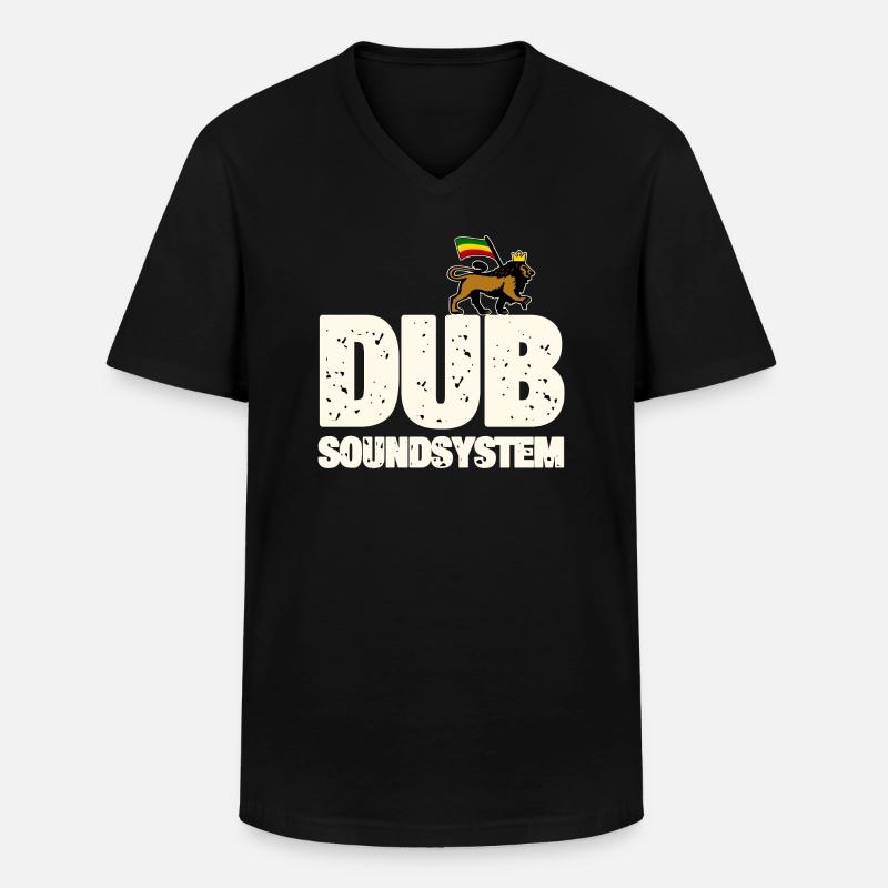 Dub Soundsystem - Männer-T-Shirt mit V-Ausschnitt - Schwarz