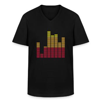 Equalizer - Männer-T-Shirt mit V-Ausschnitt - Schwarz - Vorne - AI Model Male 178 dark (178cm)