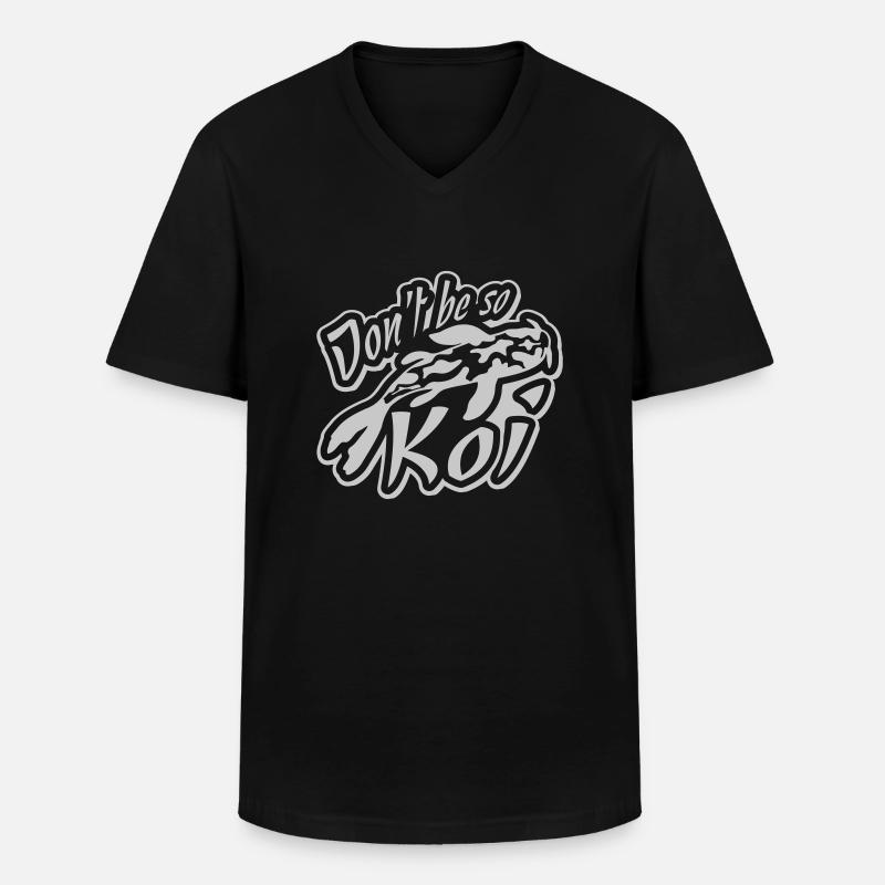 Dont be so Koi - Männer-T-Shirt mit V-Ausschnitt - Schwarz