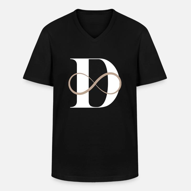 Buchstabe der Unendlichkeit - Männer-T-Shirt mit V-Ausschnitt - Schwarz
