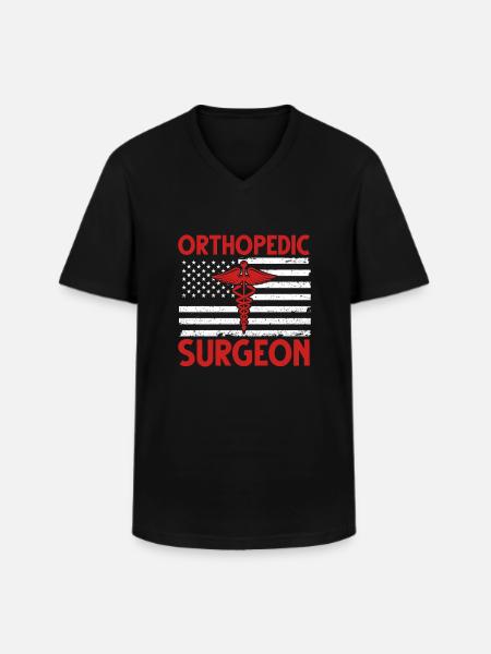 American orthopedic surgeon - Men's V-Neck T-Shirt - black