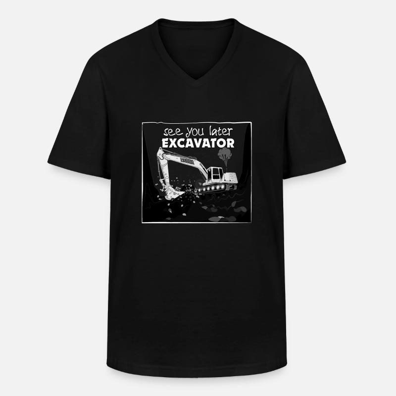 Bagger - Männer-T-Shirt mit V-Ausschnitt - Schwarz