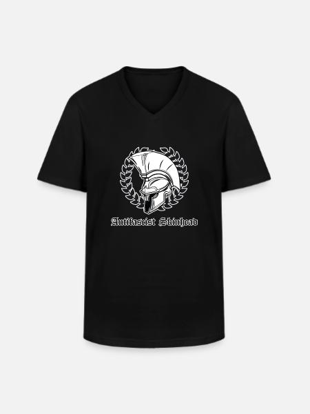 Antifascist Skinhead - Men's V-Neck T-Shirt - black