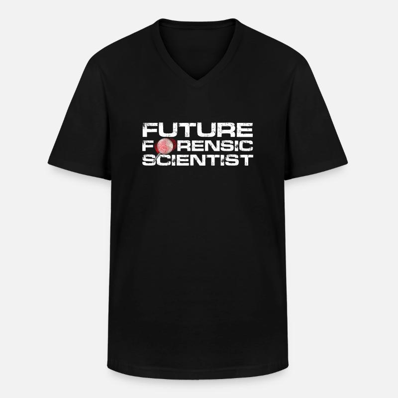 Future Forensic scientist - Men's V-Neck T-Shirt - black