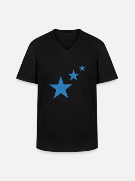 Sterne - Männer-T-Shirt mit V-Ausschnitt - Schwarz