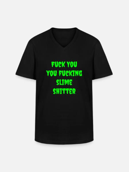 Slime shit No.2 - Men's V-Neck T-Shirt - black
