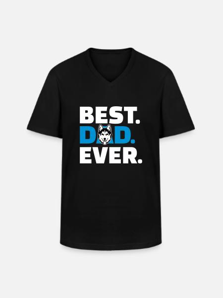 Husky - T-shirt col V Homme - noir